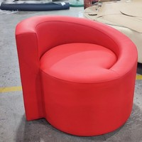 Canapé de bureau en tissu de forme spéciale, moderne, de loisir, créatif, avec cadre en bois, pour entreprise, école maternelle, établissements de formation - Une place