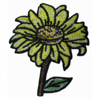 Vente en gros de patchs brodés 3D avec fleurs et lettres, motif brodé personnalisé à appliquer au fer avec des paillettes pour la décoration en feutre