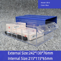 Boîte de rangement moderne en plastique transparent empilable avec séparateurs pour l'organisation des fournitures de bricolage et de couture à la maison