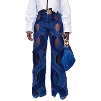 OEM Nouveautés OOTD Jeans en denim à jambes larges de haute qualité pour femmes Jeans amples délavés et décontractés de style petit ami