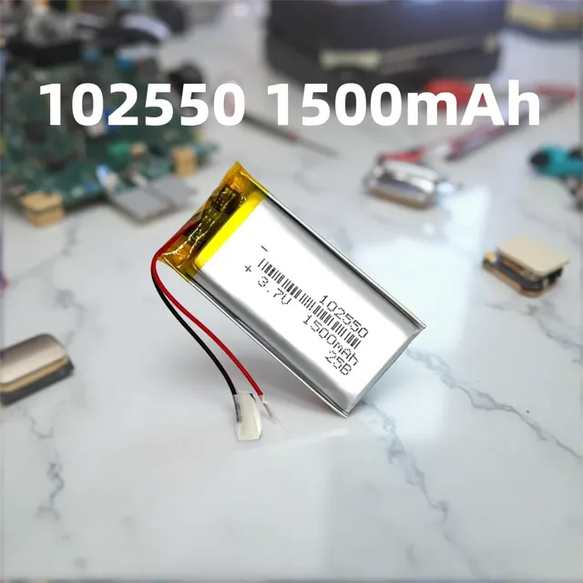 102550 Lithium Battery 3.7V 1500mAh Rechargeable Li-ion Cell for Toys Remote Control Light MP3 Camera Power Bank 103030 103035