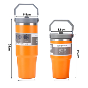 Gobelet isotherme en acier inoxydable à double paroi de 30 oz avec couvercle coloré et paille, OEM/ODM - Product Image 2