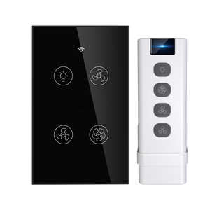 Langyeao Wifi + RF433 BLE chúng tôi Glass Bảng điều chỉnh Alexa Google nhà tuya app điều khiển bằng giọng nói từ xa tường Wifi Cảm ứng thông minh ánh sáng Fan chuyển đổi - Product Image 3