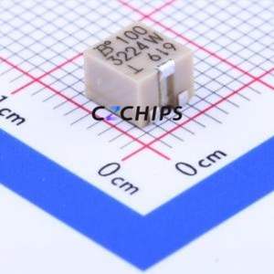 ตัวต้านทานปรับ3224W-1-100E ได้/ตัวต้านทานโพเทนชิโอมิเตอร์ SMD-3P ตัวต้านทาน4.8x3.5มม. 10Ohm 10% 250mW 100ppm/℃ - Product Image 1