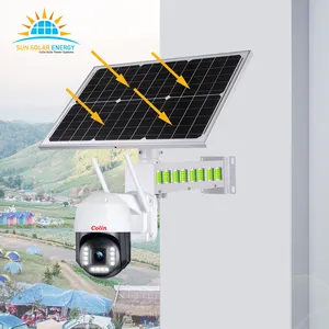 7x24 Aufnahme Überwachung 40 W Solarpanel 20 Ah DC12V versteckt batteriebetrieben digitale Sicherheit 4G Kamera V380 mit Doppellicht