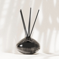 C & H Bluk Logo Reed Diffuseur Bouteille en verre transparent coloré Parfum de maison Aroma Reed Diffuseur avec bâtons Bougie parfumée Boîte cadeau