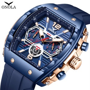Reloj de Pulsera Deportivo para Hombre con Esfera Grande, Correa de Silicona, Multifunción, Cronógrafo, Relojes de Cuarzo, Reloj para Hombre - Product Image 1
