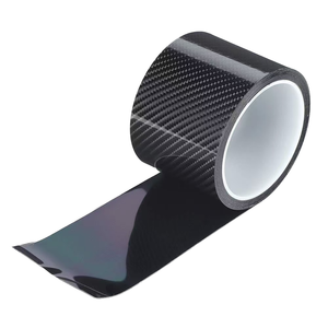 6D sợi carbon vinyl phim xe nhãn dán chống xước bảo vệ cửa Bảo vệ lá dán logo loại xe cơ thể bọc thể thao phong cách cuộn - Product Image 2