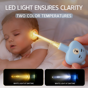 Aspirateur nasal lumineux en silicone souple certifié CE, anti-pincement, rose, portable, pour bébés et adultes, gadget pour les oreilles et le nez - Product Image 3