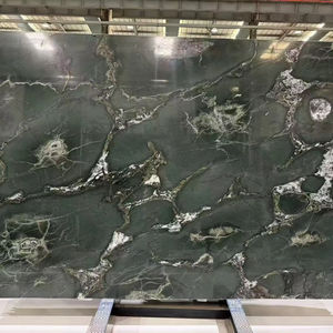 שיש אי ירוק - אבן טבעית עם ורידים בצורת עננים, לוח דקורטיבי יוקרתי לקירות/ריצוף/משטחים - Product Image 1