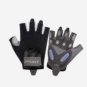 Hafif nefes Anti kayma şok emme ayarlanabilir yarım parmak spor spor eldiven kadın erkek için - Product Image 6