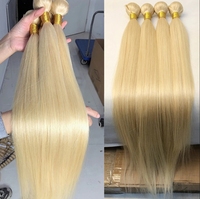 Ekstensi rambut tidak terlihat 24 inci 613 bundel rambut pirang murah panjang India Vietnam rambut manusia mentah 12a Vendor untuk wanita