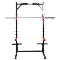 Soporte Simple para Sentadillas con Barra de Dominadas para Gimnasio en Casa, Estructura de Acero Resistente para Sentadillas y Press de Banca