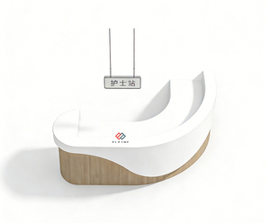 Nouveau comptoir de réception en Corian pour salon de coiffure, poste d'infirmière, mobilier de réception, comptoir de réception pour onglerie - Product Image 5