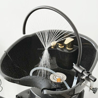 Chaise de lavage de luxe moderne en cuir synthétique imperméable avec cadre métallique et bassin en céramique, pour salon de coiffure, avec circulation d'eau YTS Y001 1