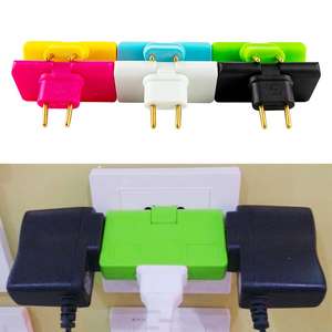 Adaptateur de prise UE 3-en-1 pliable et portable, convertisseur de prise de voyage CN US vers KR FR, 2 broches 4,8 mm, pour vente en gros - Product Image 4