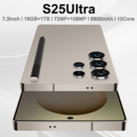 Stylish S25 Ultra 16GB 1TB 5G 7.3 Inch 120Hz AMOLED HD 10 Core 8000mah Dual SIM TF Slot OTG Global Scale Fresh Load