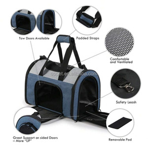 Havayolu onaylı kedi taşıyıcılar köpek taşıyıcı katlanabilir seyahat el çantası & kediler ve küçük köpekler için araba koltuğu seyahat taşıyıcısı - Product Image 2