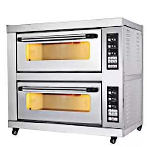 ダブルデッキステンレス鋼電気商業オーブンベーカリー機器ピザデッキオーブン電気パンオーブン - Product Image 4