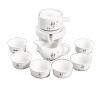 Offre spéciale Théière complète en céramique en argile violette Ensemble de tasses à thé Ensemble de café et de thé en pierre de porcelaine verte pour paresseux
