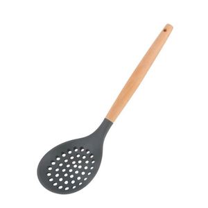 Ustensiles de cuisine, outils de cuisson, passoire de cuisine, passoire en silicone antiadhésif avec manche en bois - Product Image 1