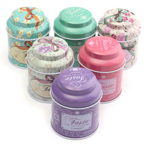 Hot sale dome lid tea canister set tin canister set metal tea box