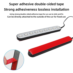 Promotion : Bande lumineuse LED DRL 9 LED RGB effet caméléon pour voiture et <span class=keywords><strong>moto</strong></span> 12V 24V, étanche, installation sans perçage - Product Image 4