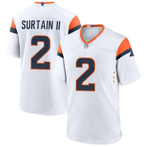 Nuova Collezione Maglia Personalizzata da Football Americano Denver Stile Retrò 1977 Manica Corta con Loghi Ricamati - Product Image 2