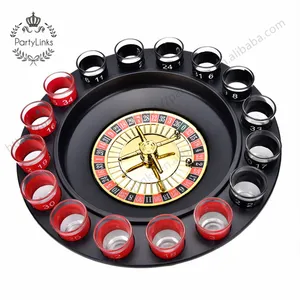 Adult Party Drinking Set Creative Russia Drinking turntable Shot Glass Roulette Drinking Game with 16 Shot Glasses For Adult