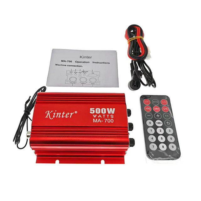 MA-700 Class Ab Mini Home Car Audio System Power Amplifier Without BT USB/MP3/FM High-Power Mini Amplifier with Remote Control
