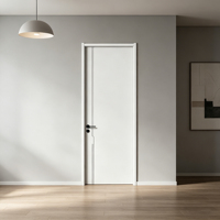 Porte intérieure moderne en bois massif blanc, économique, avec âme alvéolée à lattes, design étanche pour chambre, cuisine et école