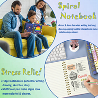 En stock Jouet à bulles Pop Arc-en-ciel Spirale Carnet de notes pour enfants Cadeaux Filles Garçons