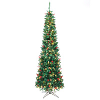 Arbre de Noël artificiel pré-éclairé de qualité supérieure embouts en PE branches en PVC arbre de Noël floqué de neige pour le festival de Noël