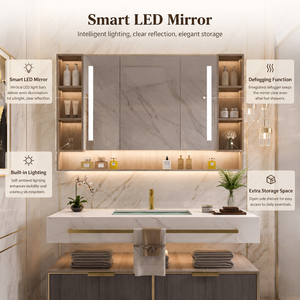 Mobile <span class=keywords><strong>Bagno</strong></span> Sospeso di Lusso Personalizzato in Legno con Lavabo Integrato in Ceramica - Product Image 6