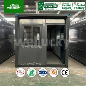 Conteneur pliable de 20 pieds pour camp de travailleurs et stockage en arrière-cour |   6 ensembles/20GP, grue de levage extensible en 10 minutes, directement de l'usine - Product Image 1