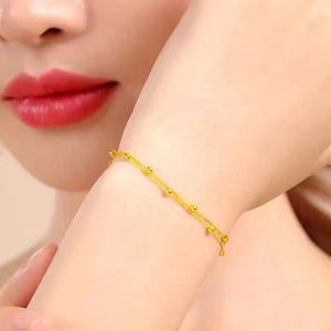 सोने की असली बिक्री 18k वास्तविक सोने की कीमत 750 बेड्स के ब्रैसलेट ठोस शुद्ध सोने के गहने थोक - Product Image 6