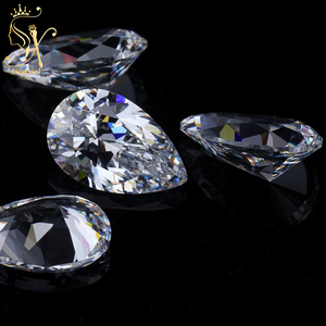 Bán buôn 2x3mm 13x18mm 5A + màu trắng Tổng Hợp Kim Cương lỏng CZ Đá rực rỡ Zircon lỏng đá quý Lê cắt Cubic Zirconia - Product Image 2