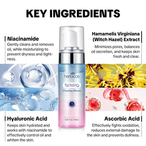 Mousse nettoyante en profondeur à la niacinamide, <span class=keywords><strong>gel</strong></span> mousse, contrôle du sébum, nettoyant visage <span class=keywords><strong>pour</strong></span> tous types de peaux, <span class=keywords><strong>pour</strong></span> adultes, marque privée - Product Image 2