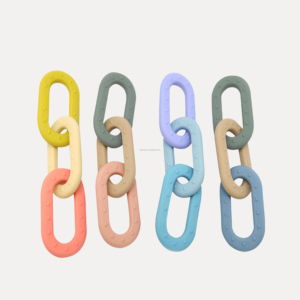 Chaîne de sécurité pour bébé en silicone sans BPA, jouet sensoriel à mâcher pour soulager la douleur des nourrissons - Product Image 4