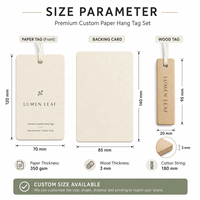 Etiquetas Colgantes de Cartón Impermeables Personalizadas, Anti-Falsificación, con Código de Barras, Ecológicas, con Cordón de Algodón, para Ropa Premium