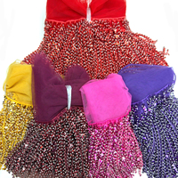 Frange de perles et de paillettes Lucky de 15 cm, 10 yards par rouleau, pour la danse latine, garniture à paillettes, franges à pompons, dentelle à paillettes pour la danse