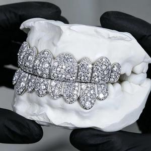 Joyas de Dientes de Lujo con Diamantes de Moissanita Redondos de Corte Brillante, Estilo Hip Hop, Accesorio Dental para Hombres y Mujeres, Regalo - Product Image 1