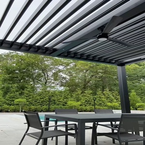 Pergola de jardin motorisée en aluminium 10x12, imperméable, avec réduction de 2 à 20 %, pour <span class=keywords><strong>terrasse</strong></span>, salle de sport extérieure, abri de jardin, petit gazebo - Product Image 6