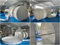 Dôme de bulle transparent gonflable pour enfants, maison de ballons, igloo en cristal, tente transparente avec ventilateur intégré, plus de 12 pieds, imprimé en sérigraphie, fête