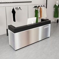 Comptoir de caisse simple en bois, écologique, durable, moderne, pour magasin de vêtements, comptoir de réception de luxe pour restaurant, salon de beauté
