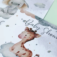 Tarjetas de Invitación para Fiesta de Baby Shower, Impresión Personalizada, Ecológicas, Duraderas, 25 Tarjetas de 4*6 Pulgadas con Sobres