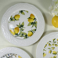 Assiettes en céramique gaufrées minimalistes créatives en gros, assiettes à dîner solides pour steak, grandes assiettes occidentales en porcelaine
