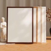 Marco de Fotos Minimalista y Ecológico de Tablero de Densidad Media para Montaje de Caligrafía y Pintura Rectangular A3/A4, Tamaño 4K