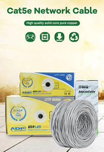 Cabo de Rede LAN Cat5eFTP de Alta Velocidade 305m 1000ft Uma Caixa 4pr 24awg Blindado com Folha de Cobre HCCA Passa Teste 150MHz - Product Image 2