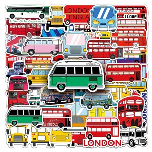 50 cartoon <strong>bus</strong> graffiti, cute children's rewards, Guka DIY skateboard, phone case, suitcase <strong>stickers</strong> - Product Image 2